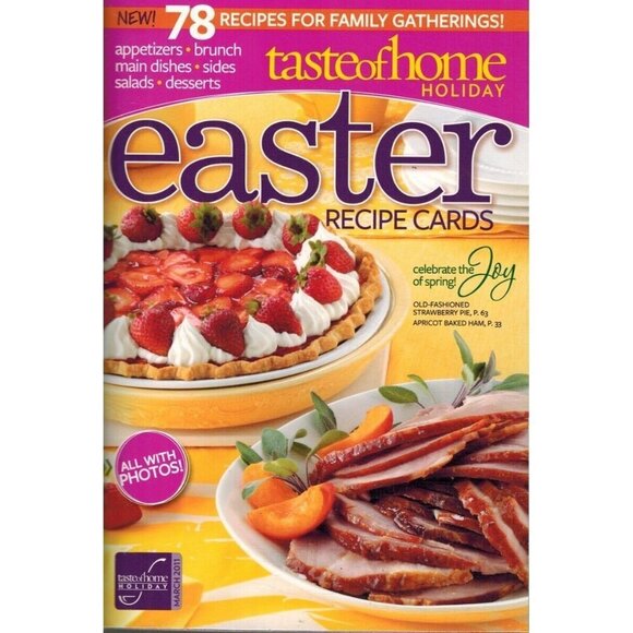 TASTE OF HOME HOLIDAY EASTER RECIPE CARDS 78 Recipes for Family Gatherings! - Picture 1 of 2